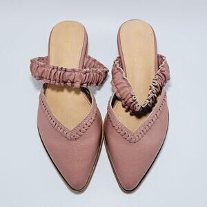 Mi,im Pink/ Mauve Leather Slip On Flat Womens size 6.5 Narrow